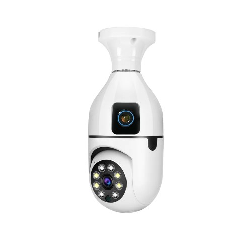 Dual Lens CCTV Bulb WiFi IP Camera 1080P Night Vision